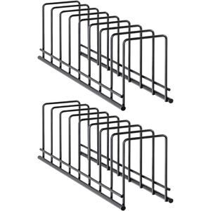 Pot Lid Organizer, 2 Pack Kitchen Plate USU201, Black